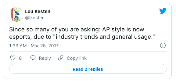 How to write Esports