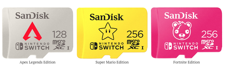 SanDisk Nintendo Licenced SD Cards