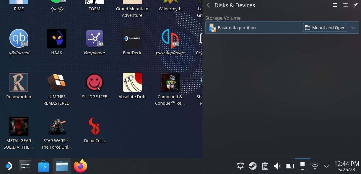 Mount the SSD by hooking it to your Deck